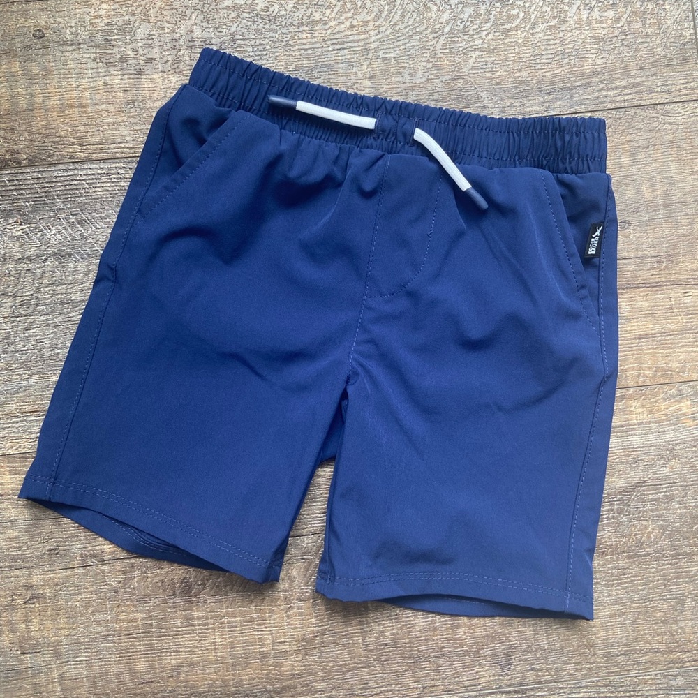 Eddie Bauer Navy Blue Elastic-Waist Active Shorts